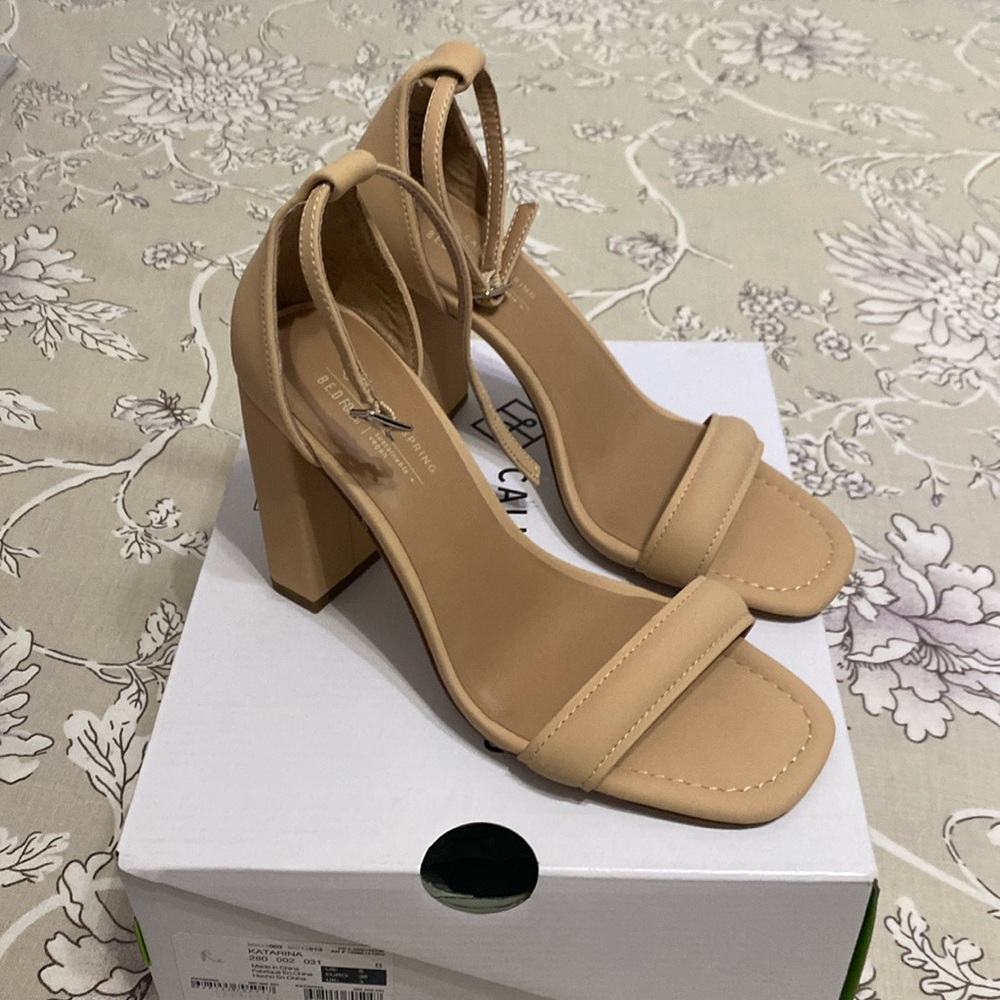 Block heels call it spring nude
